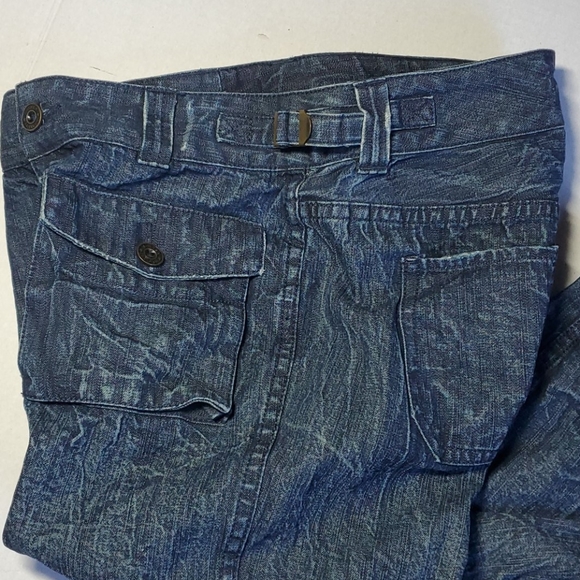 VTG Ralph Lauren stone wash denim blue jeans adjustable buckle waist flap button - Picture 8 of 12
